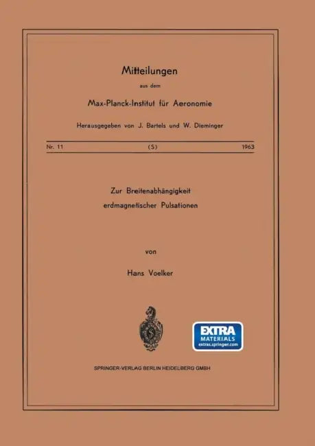 Zur Breitenabhängigkeit Erdmagnetischer Pulsationen by H. Voelker