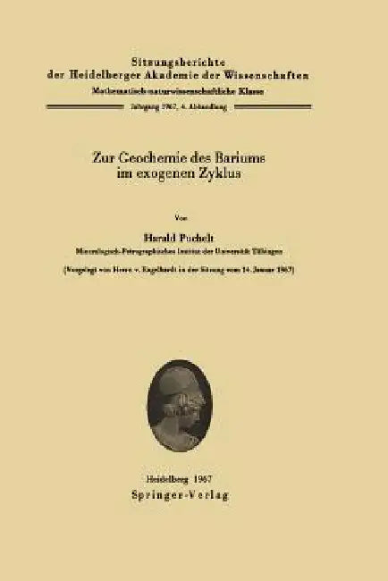 Zur Geochemie Des Bariums Im Exogenen Zyklus by Harald Puchelt