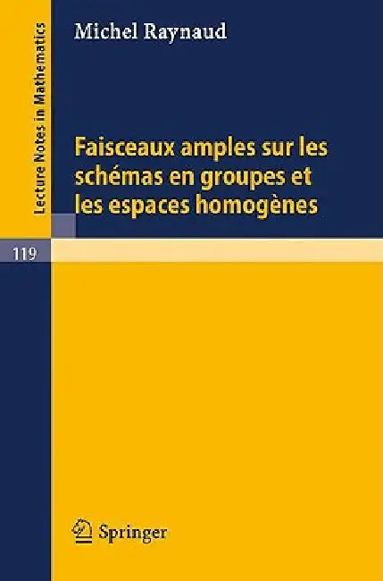 Faisceaux Amples Sur Les Schemas En Groupes Et Les Espaces Homogenes by Michel Raynaud