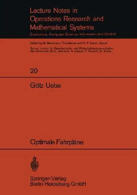 Optimale Fahrpläne by Götz Uebe