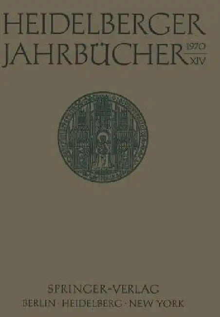 Heidelberger Jahrbücher by H. Schipperges, Kenneth A. Loparo