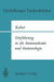 Einführung in Die Immunchemie Und Immunologie by Elvin A. Kabat, K. Jann, E. Rüde