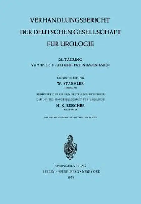 23. Tagung Vom 27. Bis 31. Oktober 1970 in Baden-Baden by W. Staehler, H. Büscher