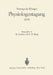 Vorträge Der Erlanger Physiologentagung 1970 by W. D. Keidel, K. -H Plattig