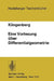 Eine Vorlesung Über Differentialgeometrie by W. Klingenberg