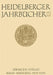 Heidelberger Jahrbücher XVII by Hans Walter Wolff, Günter Menges, Jacob Marschak