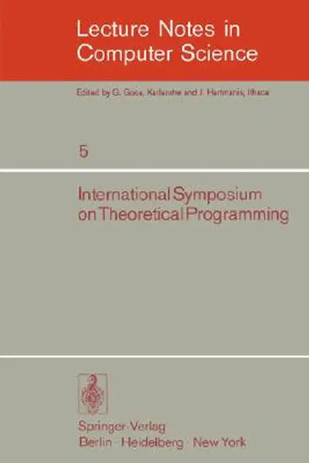 International Symposium on Theoretical Programming by A. Ershov