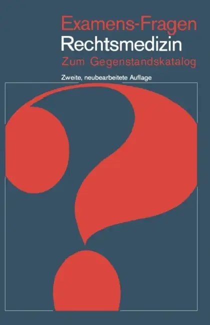 Rechtsmedizin: Zum Gegenstandskatalog by W. Schwerd, H. J. Wagner