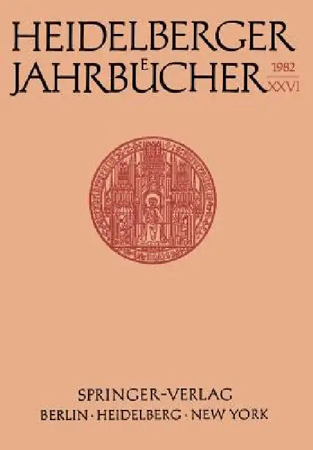 Heidelberger Jahrbücher by H. Schipperges