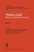 Tribologie: Reibung - Verschleiß - Schmierung by W. Bunk, J. Hansen, M. Geyer