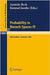 Probability In Banach Spaces Iv: Proceedings of the Seminar Held in Oberwolfach, FRG, July 1982 (Vol. 4) by A. Beck, K. Jacobs
