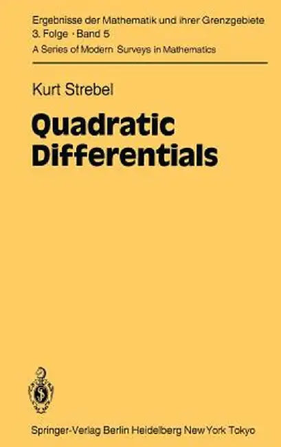 Quadratic Differentials by K. Strebel