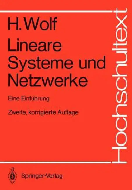 Lineare Systeme Und Netzwerke: Eine Einführung by Hellmuth Wolf