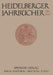 Heidelberger Jahrbücher by H. Schipperges