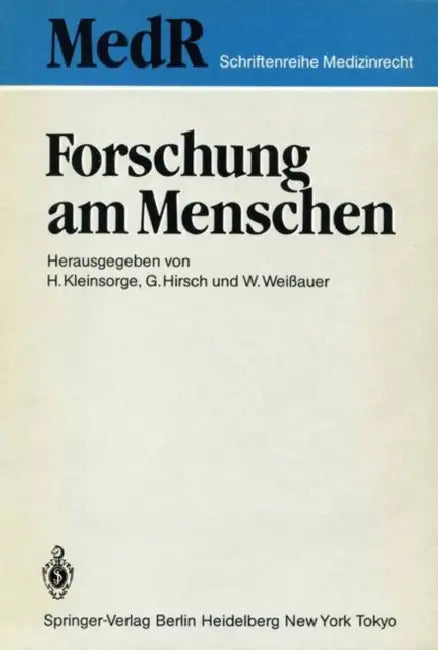 Forschung Am Menschen by H. Kleinsorge, E. Buchborn, G. Hirsch