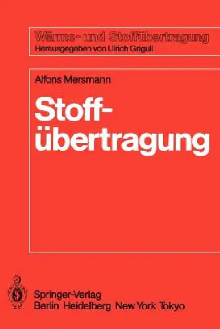 Stoffübertragung by Alfons Mersmann