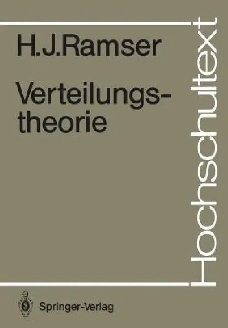 Verteilungstheorie by Hans J. Ramser