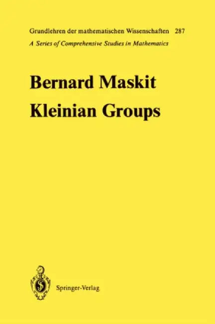 Kleinian Groups by Bernard Maskit
