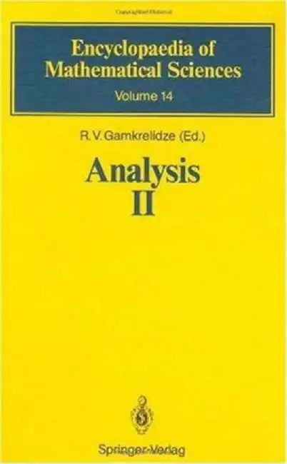 Analysis-Ii: Convex Analysis and Approximation Theory by R.V. Gramkrelidze, D. Newton