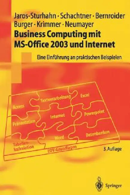 Business Computing Mit Ms-Office 2003 Und Internet: Eine Einführung an Praktischen Beispielen by Anke Jaros-Sturhahn, Konrad Schachtner, Edward Bernroider