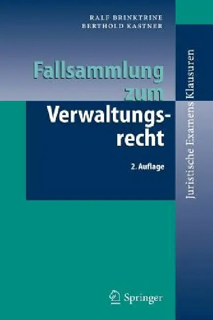 Fallsammlung Zum Verwaltungsrecht by M. Bach, Ralf Brinktrine, R. Thomas