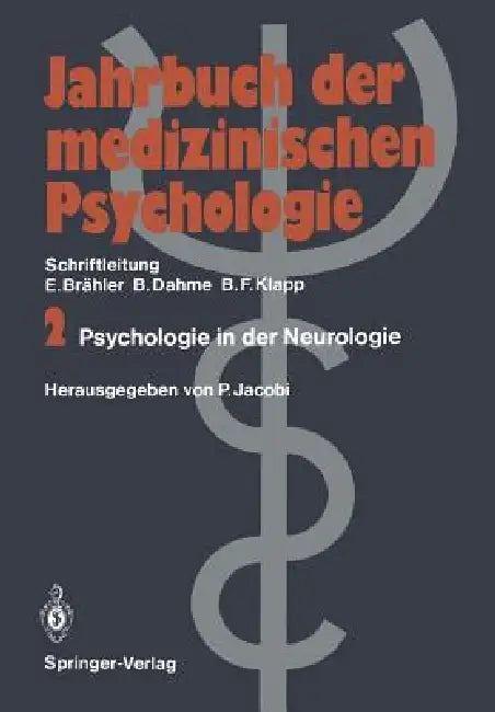 Psychologie in Der Neurologie by Peter Jacobi