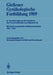 Gießener Gynäkologische Fortbildung 1989: 16. Fortbildungskurs Für Fachärzte Der Frauenheilkunde Und Geburtshilfe by Wolfgang Künzel, Michael Kirschbaum