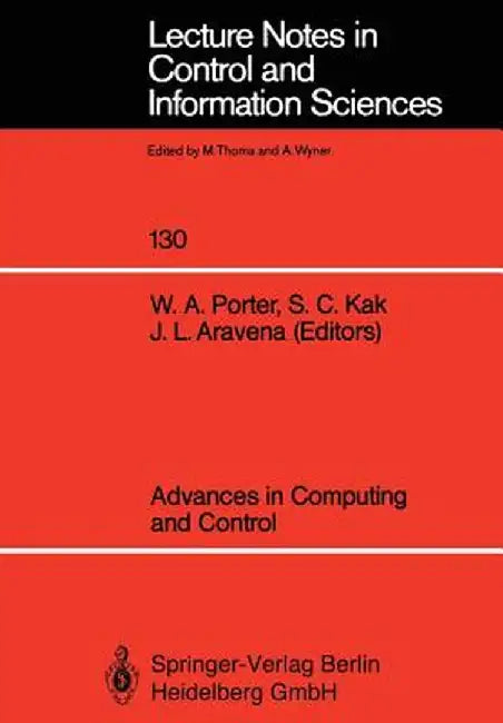 Advances in Computing and Control by William A. Porter