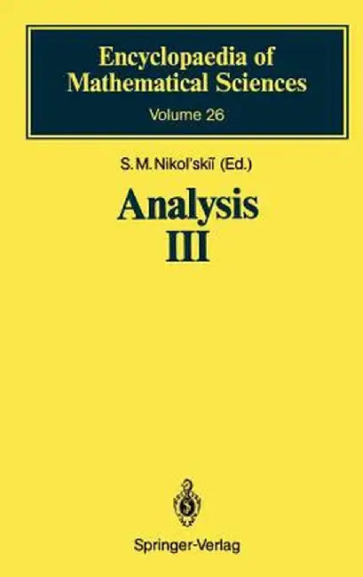 Analysis-Iii: Space of Differentiable Functions by L.D. Kudryavtsev, Others