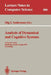 Analysis of Dynamical and Cognitive Systems: Advanced Course, Stockholm, Sweden, August 9 - 14, 1993. Proceedings by Stig I. Andersson