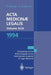 ACTA Medicinæ Legalis. Volume XLIV. 1994: Xvith Congress of the International Academy of Legal Medicine and Social Medicine, Strasbourg, France, 31 Ma by Patrice Mangin