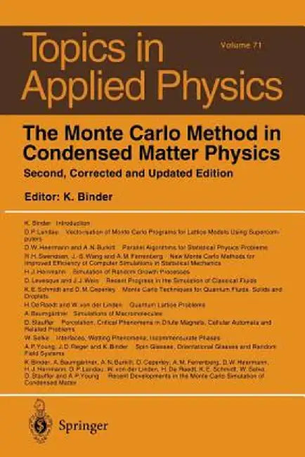 The Monte Carlo Method in Condensed Matter Physics by Kurt Binder