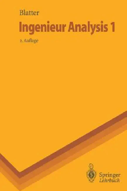 Ingenieur Analysis 1 by Christian Blatter