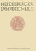 Heidelberger Jahrbücher by Helmuth Kiesel