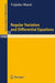 Regular Variation and Differential Equations by Vojislav Maric