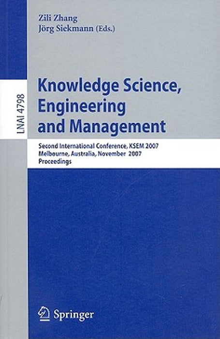 Knowledge Science, Engineering and Management by Zili Zhang