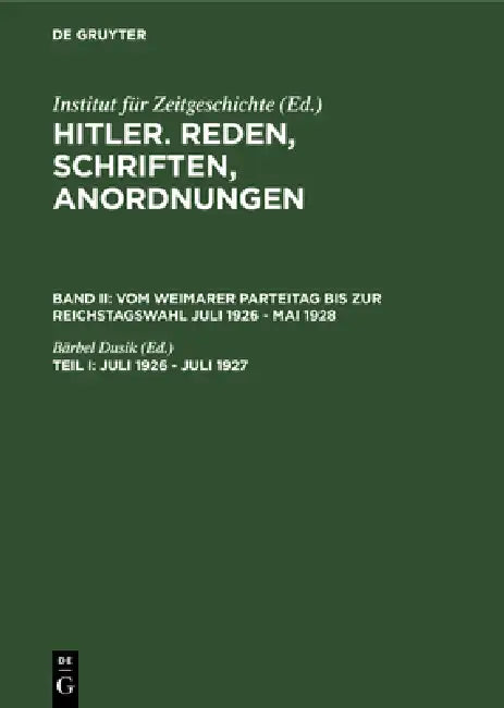 Juli 1926 - Juli 1927 by Bärbel Dusik