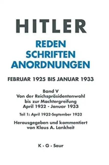 April 1932 - September 1932 by Klaus A. Lankheit