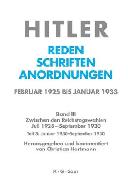Januar 1930 - September 1930 by Christian Hartmann