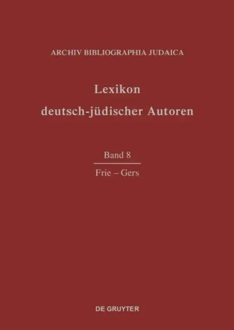 Frie - Gers by Archiv Bibliographia Judaica e.V. (COR)