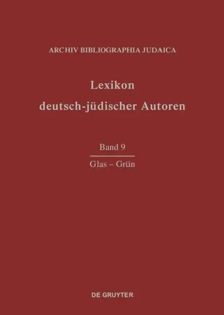 Glas-Grun by Archiv Bibliographia Judaica e.V. (COR)