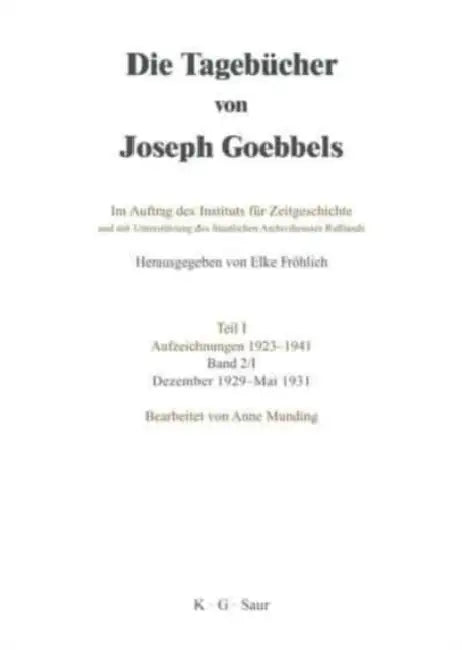 Dezember 1929 - Mai 1931 by Anne Munding