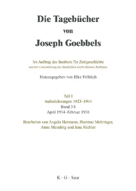 April 1934 - Februar 1936 by Angela Hermann, Hartmut Mehringer, Anne Munding