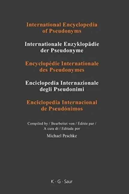International Encyclopedia of Pseudonyms: Pseudonyms, J. T. – Marinval by Michael (EDT) Peschke
