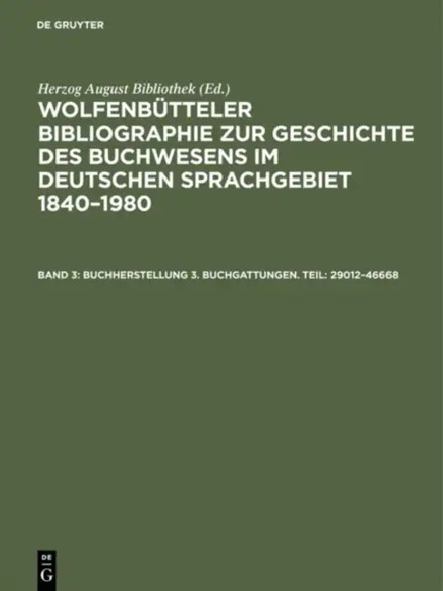 Buchherstellung: 29012-46668 by Paul (CON)/ Weyrauch, Erdmann (CON)/ Fricke, Cornelia (CON)/ Herzog August Bibliothek (EDT) Raabe