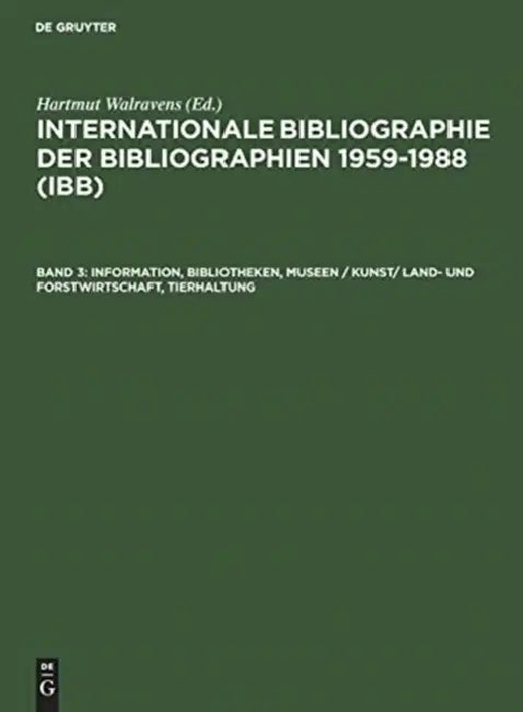 Information, Bibliotheken, Museen / Kunst/ Land- und Forstwirtschaft, Tierhaltung by Not Available (NA)