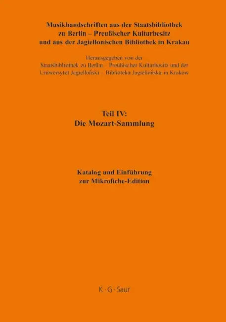 Katalog Und Einführung Zur Mikrofiche-Edition by Roland Dieter Schmidt-Hensel