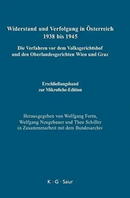 Erschließungsband Zur Mikrofiche-Edition by Wolfgang Form, Wolfgang Neugebauer, Theo Schiller