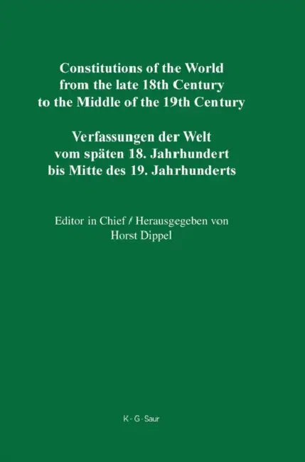 National Constitutions / State Constitutions (Alabama - Frankland) / Nationale Verfassungen / Staatsverfassungen (Alabama - Frankland) by Horst Dippel