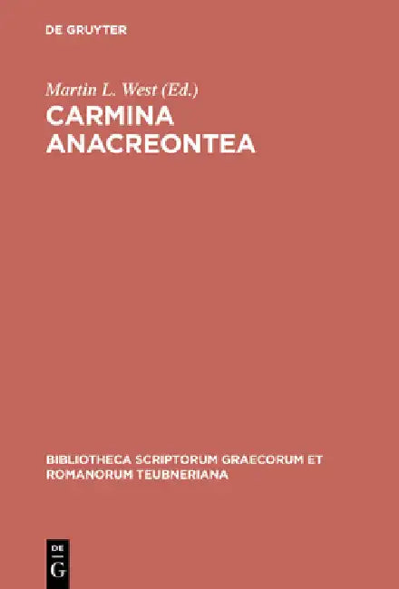 Carmina Anacreontea by Martin L. West